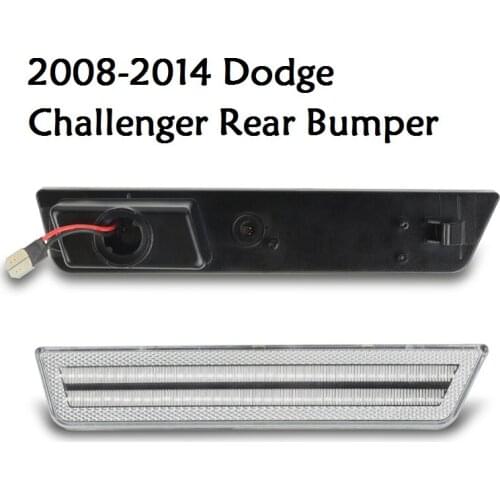 2Pcs Red LED Rear Bumper Side Marker Fender Repeater Light For Dodge Challenger 2008-2014 Charger 2011-2014