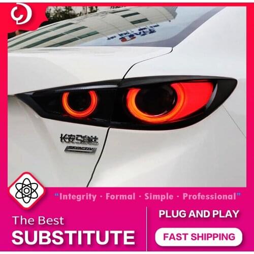 AKD Car Styling Taillights for Mazda 3 Mazda3 Axela 2014-2019 LED Tail Light DRL Tail Lamp Turn Signal Rear Reverse Brake