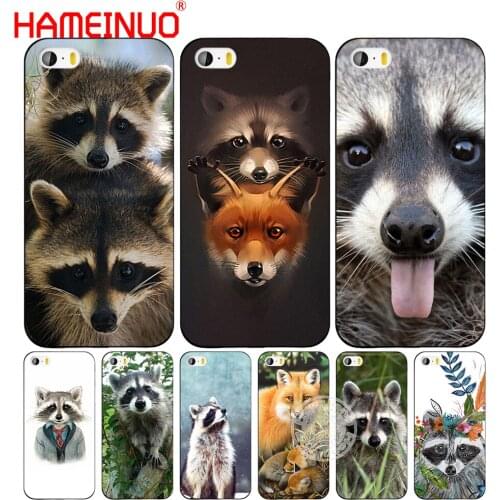 HAMEINUO fashion Raccoon red panda fox cell phone Cover case for iphone 6 4 4s 5 5s SE 5c 6 6s 7 8 plus case for iphone 7 X
