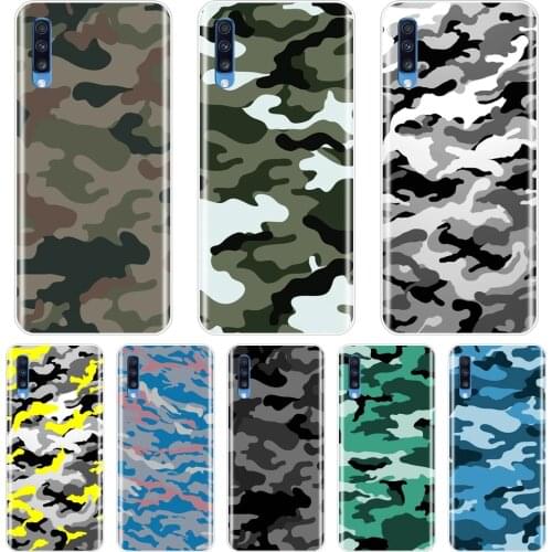 Back Cover For Samsung Galaxy A10 A20 A30 A40 Soft Silicone Camouflage Military Phone Case For Samsung Galaxy A50 A60 A70 A80