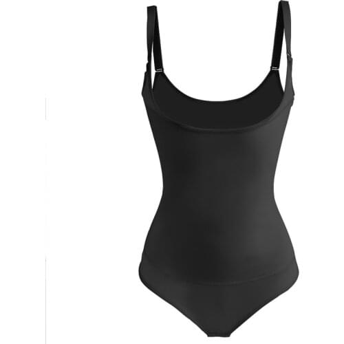 Black Bodysuit Underwear Open Crotch Women Sexy Shapewear Bodysuit Femme Slimming Underwear Butt Lifter Sexy U-neck Lingerie