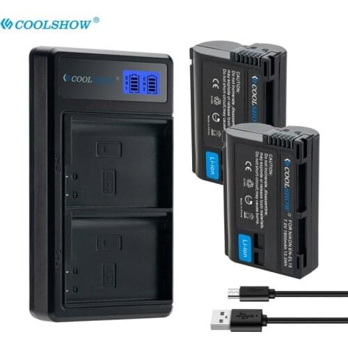 EN-EL15 EL15A Battery for Nikon D7500 D7200 D7100 D7000 D850 D810 D810A D800 D800E MH25 V1 EN EL15 Camera Batteries 1900mah