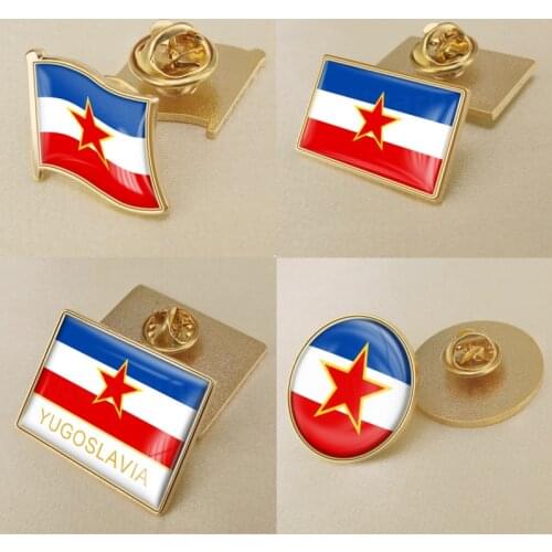 Coat of Arms of Yugoslavia Flag National Emblem Brooch/Badges/Lapel Pins