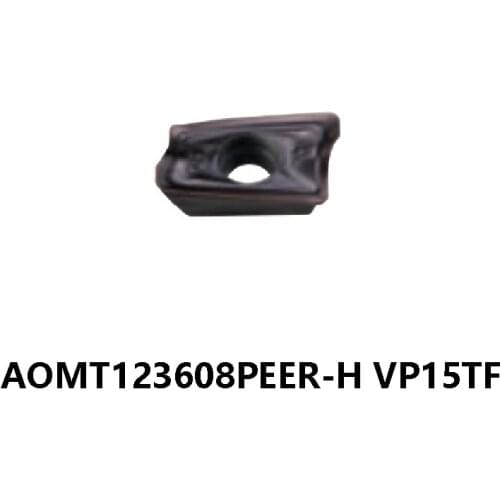 10pcs Carbide Milling Inserts AOMT 123608 AOMT123608PEER-H VP15TF AOMT123608 PEER Rotating Insert Lathe Cutter Tools