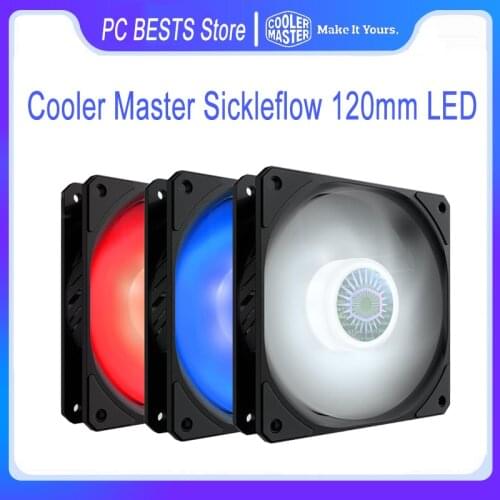 Cooler Master sickleflow 120mm LED 4pin PWM Fan NEW Blade beargn and NEW Bearing Sealant CPU Cooler Fan