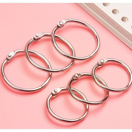 Metal 2/3/5/10Pcs Metal Ring Binder 15 - 80mm DIY Albums Loose-leaf Book Hoops Opening Office Binding Supplie Photo Album