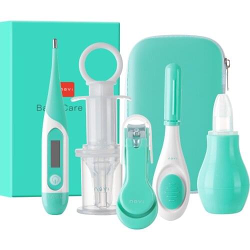 NCVI Baby Healthcare and Grooming Kit, Nail Clipper,Ear Pick,Feeder with Storage Bag Nursery Gift for Newborn Infants, Toddlers