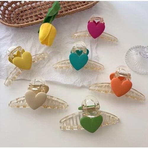 South Koreas new love catch clip net celebrity back head shark clip hair catch female summer large clip headdress hair clip