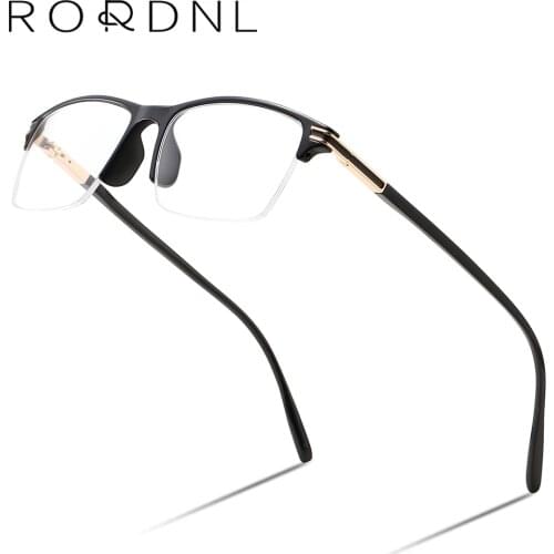 Progressive Prescription Glasses for Men Semi Rimless Myopia Eyeglasses Male Multifocal Bifocal Optical Eyewear Photochromic