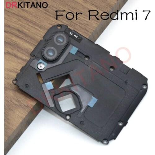 Camera Frame For Xiaomi Redmi 7 Camera Lens Glass+Support Chassis For Redmi 7 Back Camera Frame+Rear Glass Lens Replacement