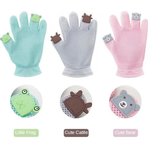 Pet Grooming Gloves Dog Cat Hair Cleaning Brush Comb Black Rubber Five Fingers Deshedding Pet Glove For Dog Cat
