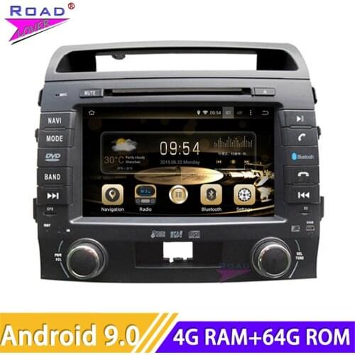 Roadlover Android 9.0 Car Multimedia DVD Player Radio For Toyota Land Cruiser LC200 2004- Stereo GPS Navigation Magnitol 2 Din