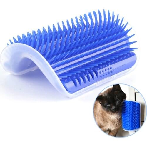 Corner Pet Brush Comb Play Cat Toy Plastic Scratch Bristles Arch Massager Self Grooming Cat Scratcher