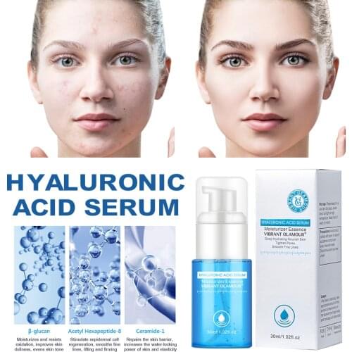 Hyaluronic Acid Face Serum Moisturizing Shrink Pores Remove Fine Lines Anti-Aging Anti-Wrinkle Deep Care 30ml for All Skins
