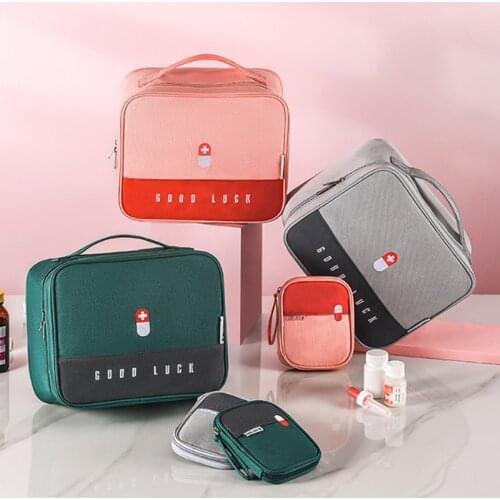 Large-Capacity Thickened Medicine Box Layered Family First Aid Kit Medicine Boxes Medicine Cabinet Portable Fabric Storage Bag#0