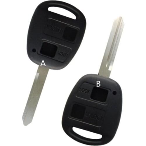 DAKATU 2 Buttons Replacement Remote Case Cover Fob TOY47Blade Car Blank Key Fit For TOYOTA Yaris Avensis Key Shell