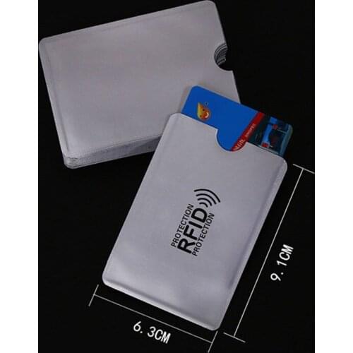 500 Pack RFID Blocking Sleeves Anti Theft RFID Card Protector RFID Blocking Sleeve Identity Anti-Scan Card Sleeve
