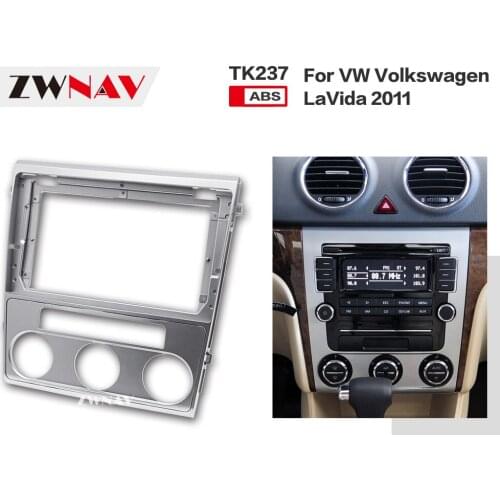 ZWNAV Car Double Din Frame radio Fascia Panel DVD Dash Interior Trim for Volkswagen Volkswagen LaVida 2011