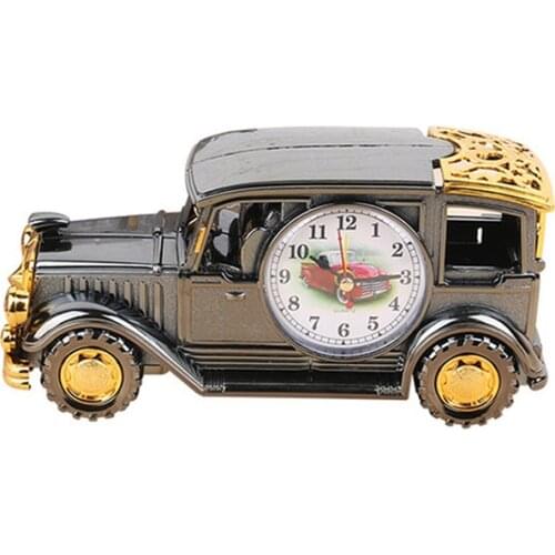 1Pc Multi-purpose Desk Alarm Clock Pen Holder Retro Car Home Living Room Ornaments Desktop Table Clock Digital Clocks Decoration