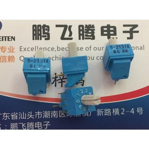 1PCS Japan COPAL S-2131A 0-9/10-bit rotary dial coding switch side adjustment with handle inverted code