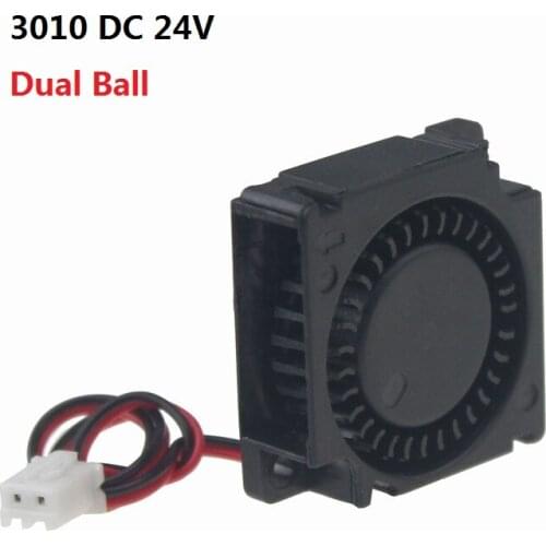 Gdstime 10 Pcs 30x30x10mm DC 24V Ball Bearing 3D Printer Part Blower Cooling Fan 30mm x 10mm 3010 3cm