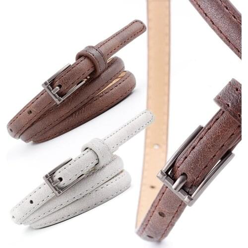 105X1.1Cm New Summer Female Square Buckle Belt For Women Jeans High Waist Belt Women Dress Fine Pin Belt Feminine Cinturon