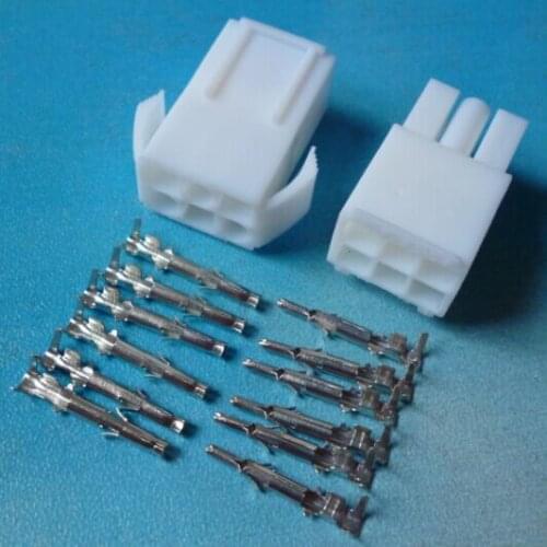 50sets 6p 6PIN EL4.5 4.5mm Mini Type connectors terminals adapters Case (Male+Female)