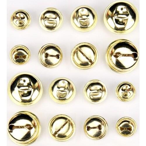 50pcs 16/18/20/26 mm Iron Metal Jingle Bells Christmas Decor Pet Pendants Hanging Xmas Tree Ornaments Key DIY Crafts Accessories