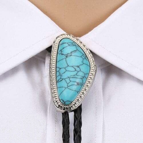 Profiled pine metal bolo tie tuxedo suit accessories bolo collar leather cord for both men and women