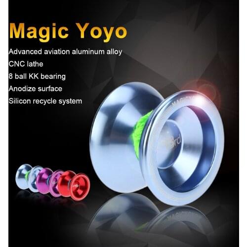 Aluminum Alloy Metal Yoyo 8 Ball KK Bearing Professional Magic Yoyo T5 with String Yoyo Toys for Children Gift 3 Colors