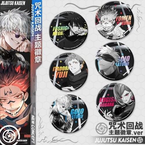 Anime Jujutsu Kaisen Cute Badge Ryomen Sukuna Fushiguro Megumi Gojo Satoru Button Brooch Pins Pendant Toy Collection Cosplay