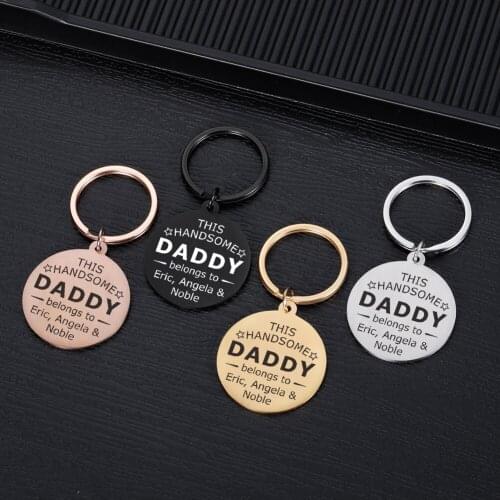 Whole Family Keychain Personalized Names Customized Keychains Birthday Christmas Gifts Key Chains for Love Families Keyring