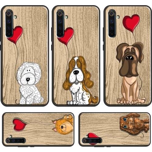 Cockapoo Boxer dog love heart dog puppy For OnePlus 9 Pro 8 7T 8T Nord Phone Case For OPPO Realme 8 6 7 Pro Q3 C3 C11 C15 C21 GT