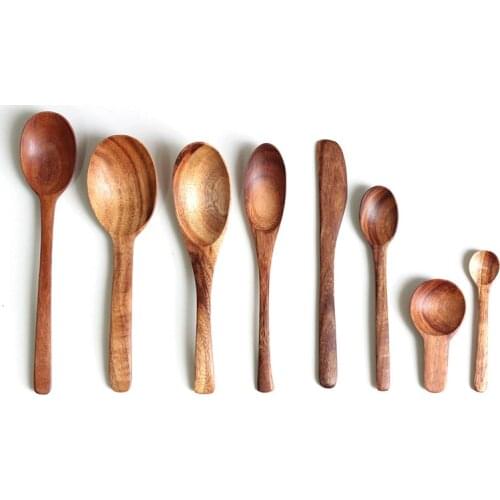 Teak Wooden Kitchen Spoon Wood Rice Spoon Rice Paddle Wood Tablespoon Big Potato Serving Spoon Wooden Kitchen Utensils Tableware