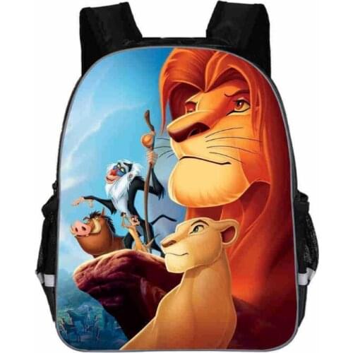 Disney Cartoon Little Boys Bags Children Backpack The Lion King School Bag Simba Print Cartoon Backpack Kids Bookbag
