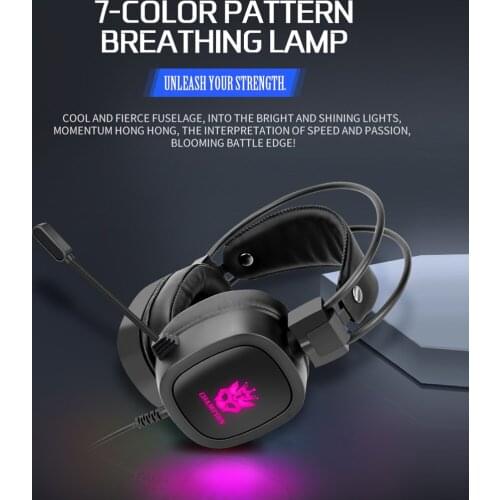 Gaming Headset 7.1 Wired Earphones RGB Light Game Headphones Noise Cancelling with Microphone for Laptop Gamer