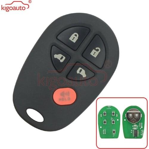 Kigoauto GQ43VT20T Remote car key fob 4 button with panic 315MHZ for Toyota Sienna key 89742-AE030 89742-AE031