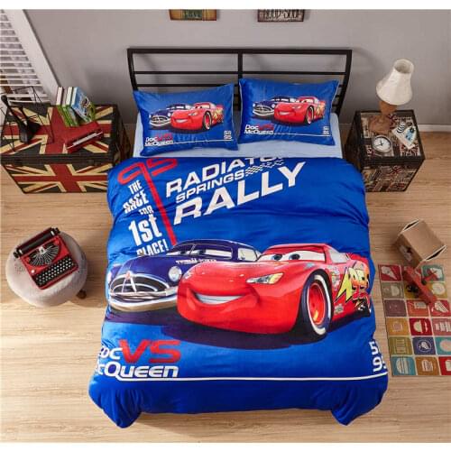 4/5pcs Mcqueen cars print bedding set queen size 3d Disney warm duvet cover twin full boys adult home textile warm bedcover