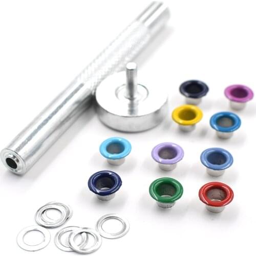 DIY materials 5mm color spray Eyelets Rivets buttonholes Multicolor buckle Shoelaces eyes Metal hole Eyelet tool
