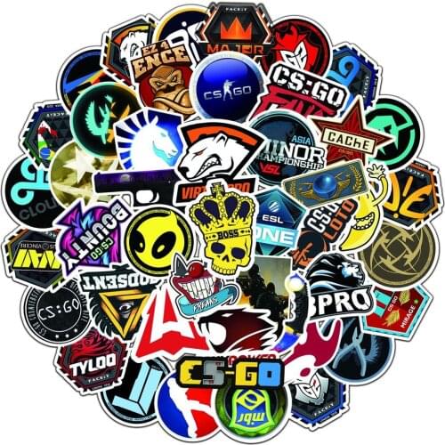 10/50PCS CS GO Stickers Anime Game Stickers For Children Motorcycle Laptop Funny Graffiti Mix Retro PVC Waterproof Sticker