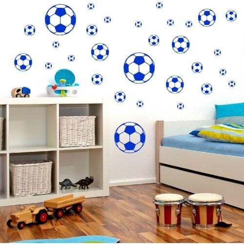 Football Wall Stickers Boyrs Bedroom Wall Muraux Wallpaper CALCIO autoadesivo della parete arte vinile decalcomania stanza D438
