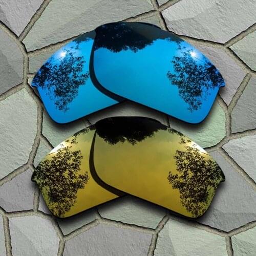 Sky Blue&Yellow Golden Sunglasses Polarized Replacement Lenses for Oakley Bottle Rocket