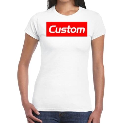 New Womens Casual T Shirt Custom Personalized Photo Text Printed Funny Graphic Women Street Wear Tops Harajuku T-shirts Tees