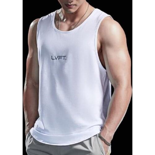 New summer popular logo vest fitness and leisure round collar waistcoat bodybuilding training comfortable breathable sportswear