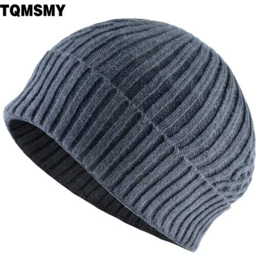 Solid color striped hats for men winter Knitting wool Beanies hip-hop cap Outdoor ski hat women Casual Warm Bonnet gorros