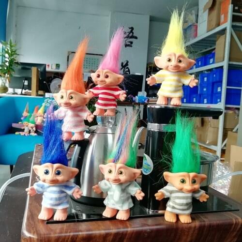 8Pcs/Set Original multiple styles to choose from magic hair elves magic hair long hair troll biy toy doll childrens play house
