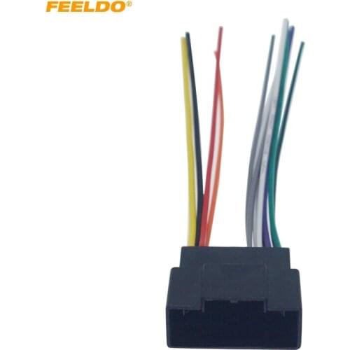 FEELDO Car Stereo Audio Wiring Harness Adapter Transfer Line For Buick Excelle GT 2018 CD/DVD Radio Wire Cable #HQ6131