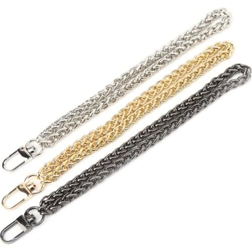 Women Bag Handle DIY Replacement Wrist Strap Chain Accessories Clutch Wristlet Purse Coin Bag Key 2020 Fashion Metal New Long