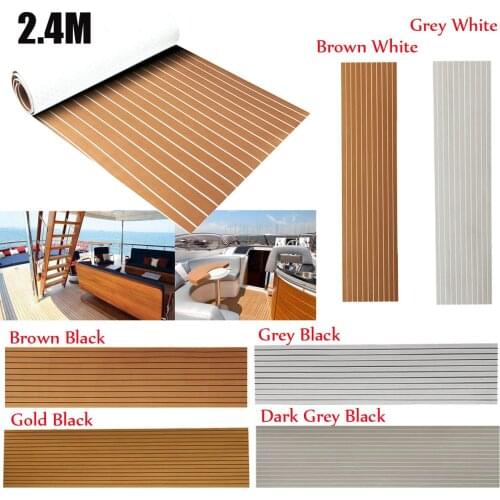 Self-Adhesive Foam Teak Decking EVA Foam Marine Flooring Faux Boat Decking Sheet Accessories Marine 600x2400x5mm