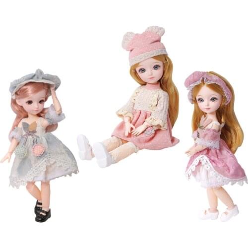 1/6 BJD Doll Ball Joints Princess Dolls Set Movable Joints With Full Outfits Clothes Set Girl Play House Doll Girls Gift